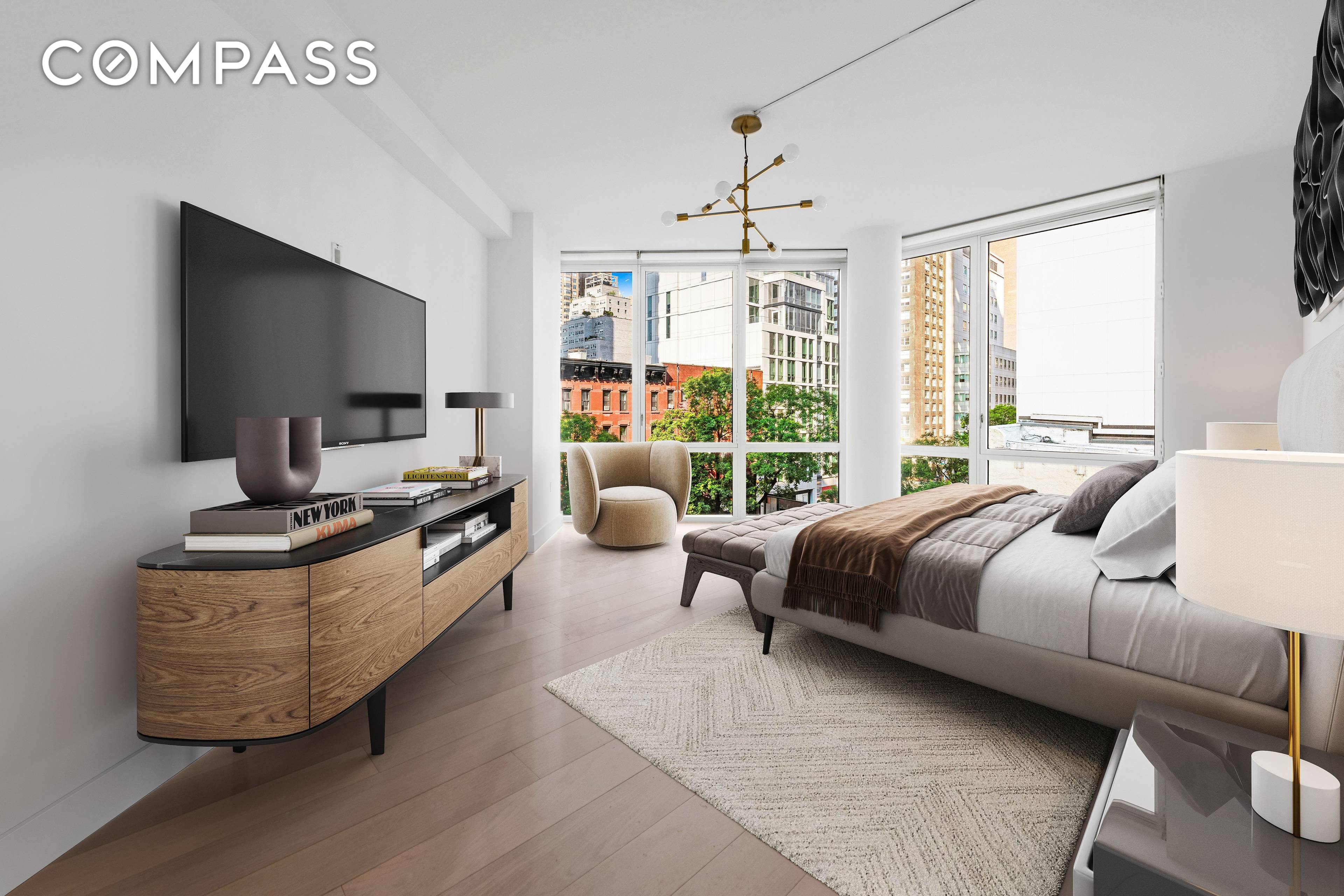 This south facing corner 2 bedroom, 2 bathroom home at The Charleston is truly a rare find.