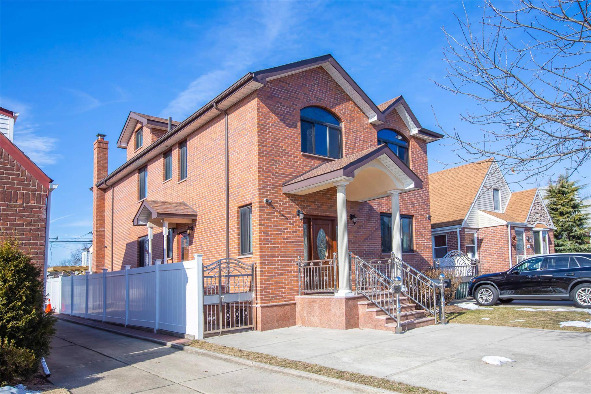This elegant, detached brick custom Colonial style home offers 2, 300 square feet of refined living space in Fresh Meadows.