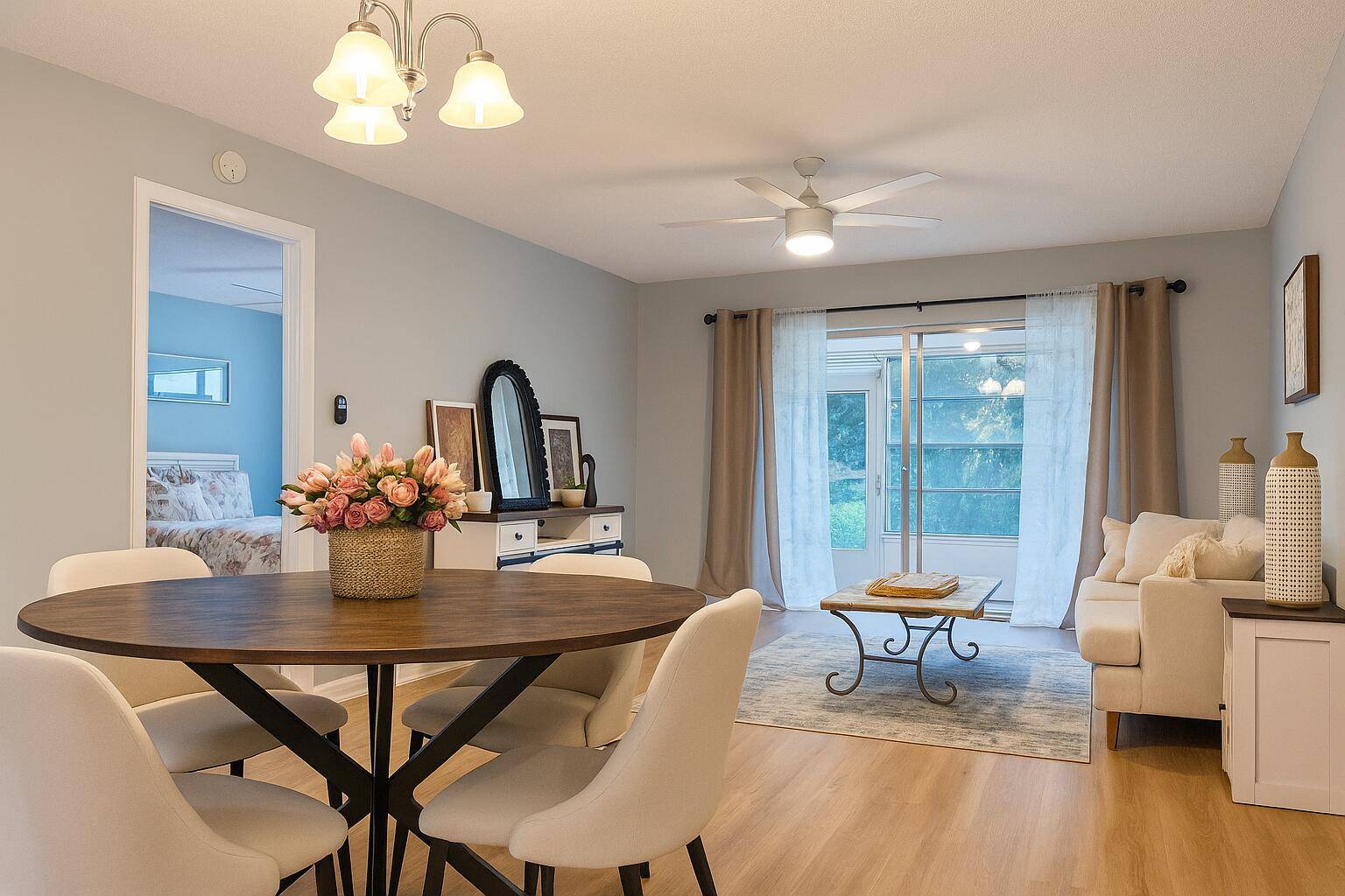 Welcome to this fully updated first floor 1BR 2BA condo, perfectly situated in one of the best locations in Golden Lakes.