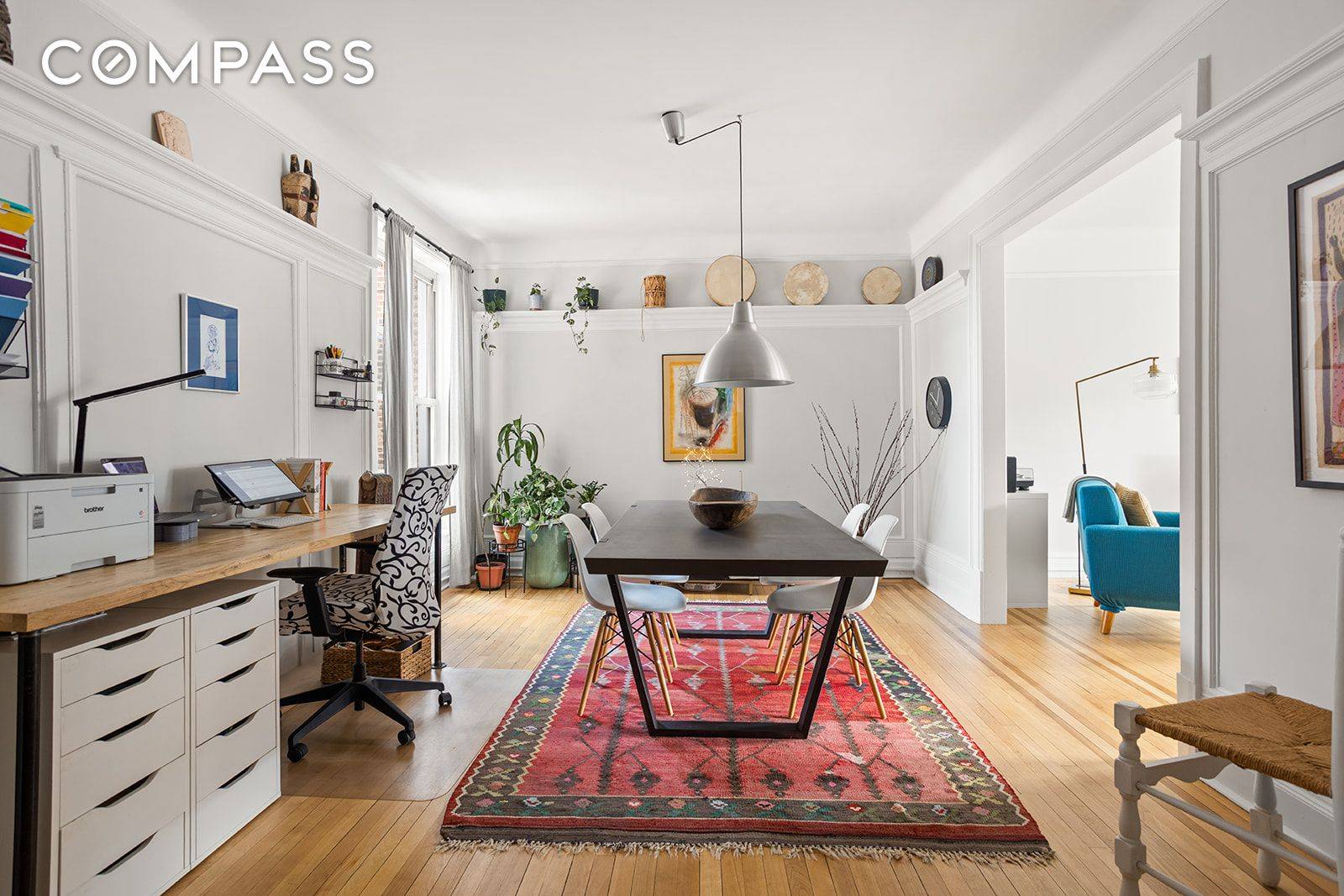 Discover a top floor, move in ready home in Jackson Heights fabled historic district that combines classic pre war charm with modern updates.