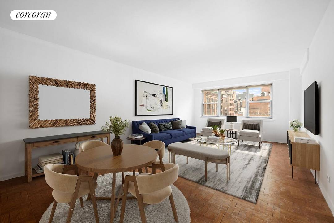 Welcome to this bright and spacious high floor one bedroom at The John Adams, ideally located in the heart of Greenwich Village.