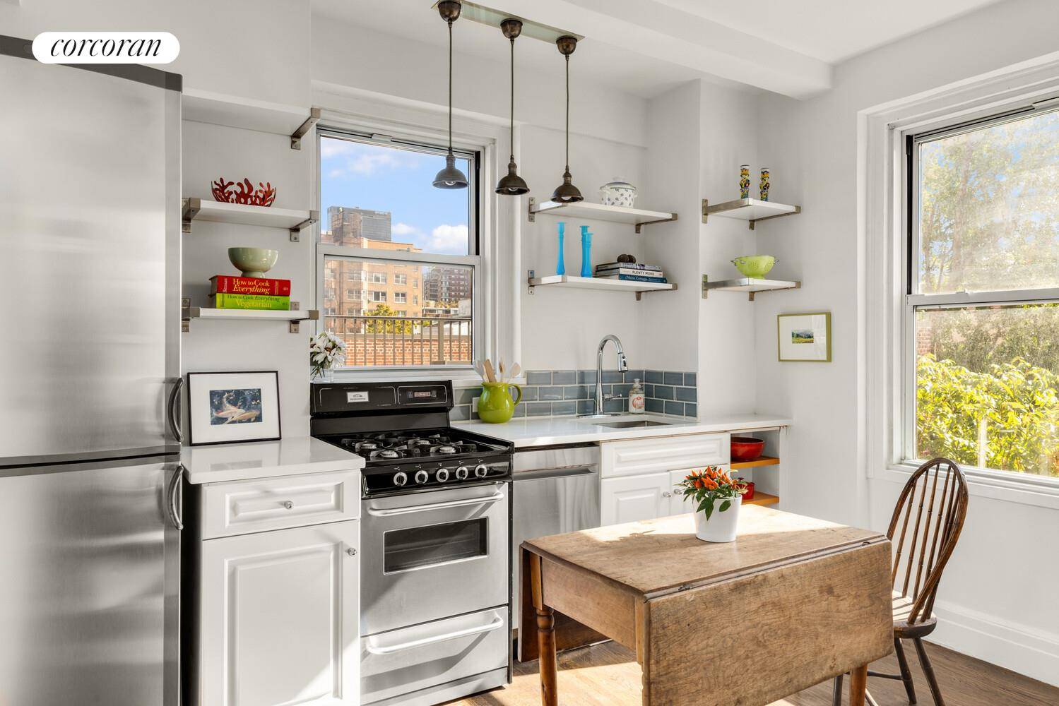 Welcome to 365 West 20th Street, Unit 7A, a sun filled, view filled, charming, prewar one bedroom nestled in the heart of Chelsea.