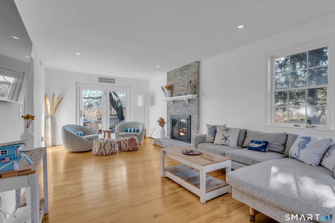 Coastal colonial with deeded beach rights to Cornfield Point, set on 1.