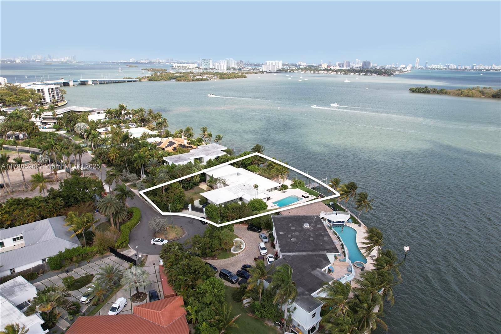 One of the best views with 162 Feet of frontage on Miami's open bay and 22, 000 SQFT of land.