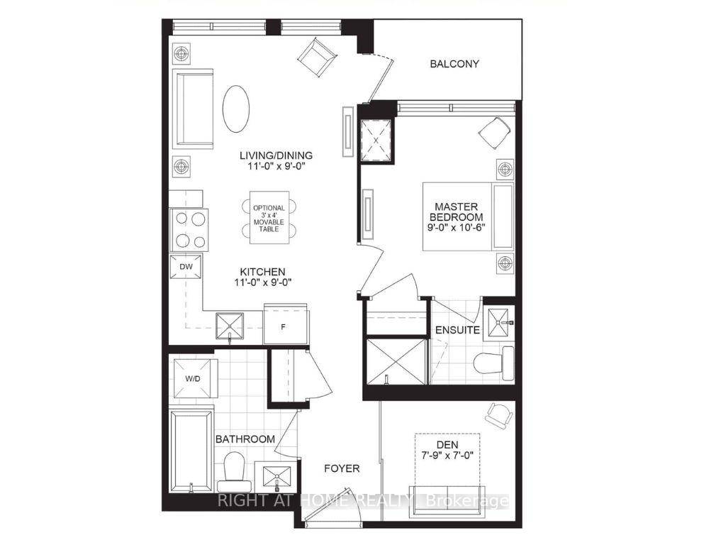 Step into a bright, modern space with 9 ft ceilings and floor to ceiling windows, filling your home with natural light.