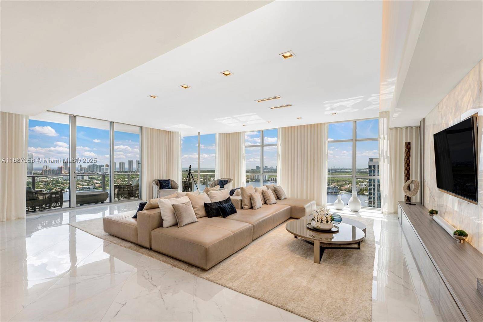 Extremely rare opportunity to own the southeast corner double unit penthouse in the 5 star luxury yacht club Marina Palms !
