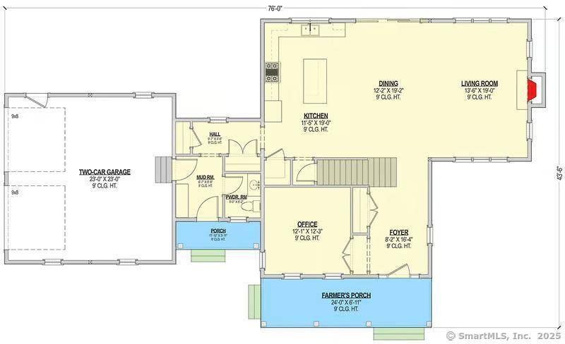 Brand New Two Story Farmhouse with Farmer's Porch and a Home Office to be built on 7.