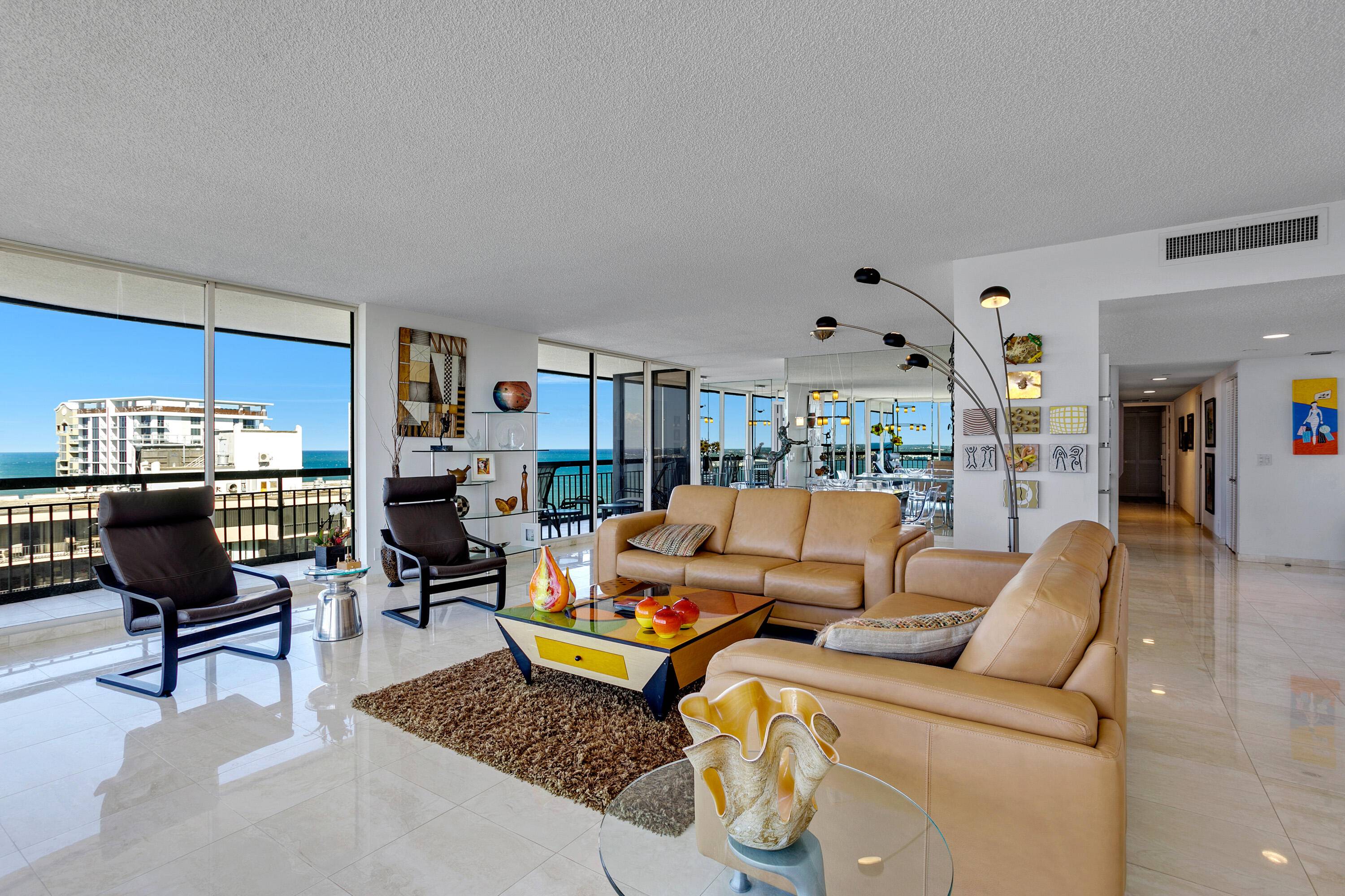 STUNNING OCEAN AND INTRACOASTAL VIEWS OFFERED FROM EVERY ROOM.