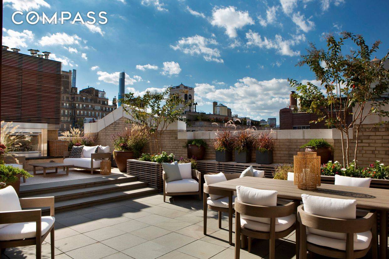Located within a full service boutique pre war condominium, this exceptional 12 room penthouse residence is uniquely complemented by 3 magnificent landscaped terraces.