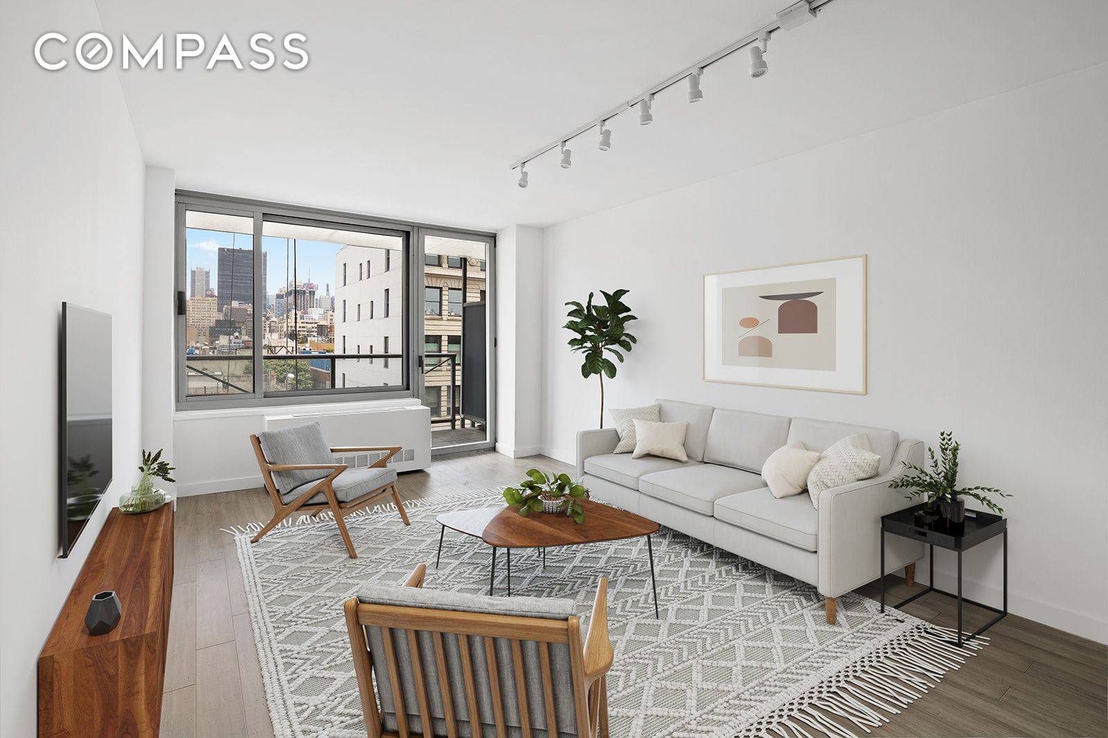 Large 1 bedroom with private balcony and open city views in the heart of Chelsea !