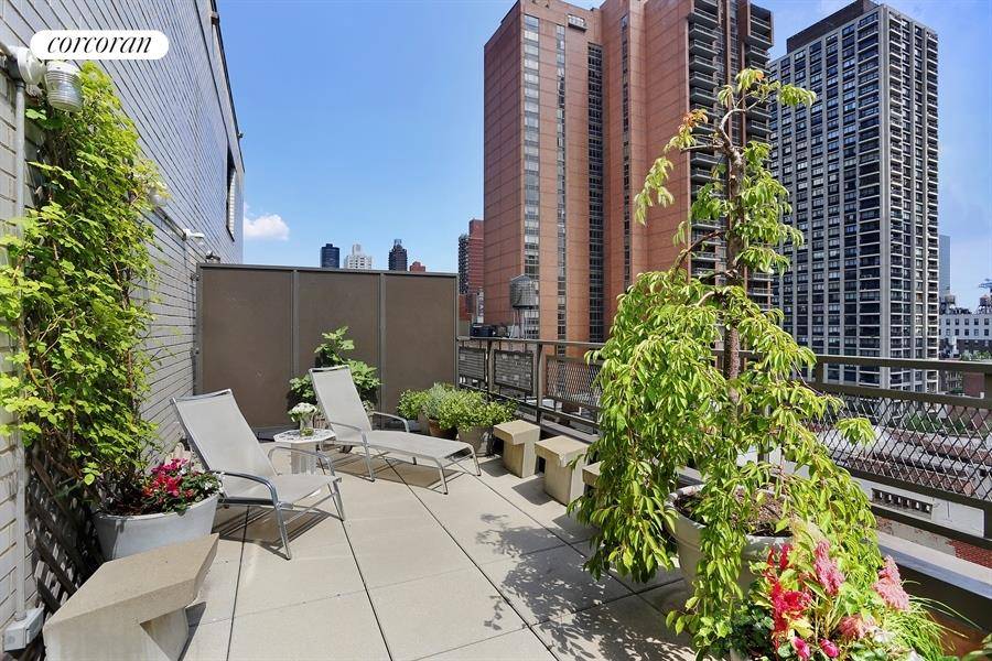 Welcome home to your sun drenched one bedroom with an enormous terrace and city views in a full service doorman coop !