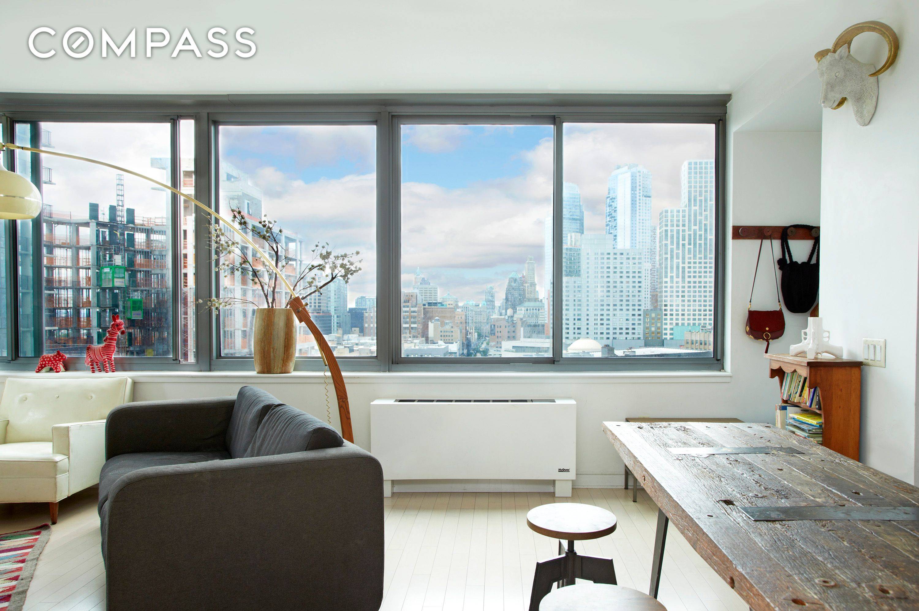 Glorious Fort Greene Two Bedroom This two bedroom and two bathroom apartment is bright and sunny and located on the 18th floor of the Forte, a full service luxury building ...