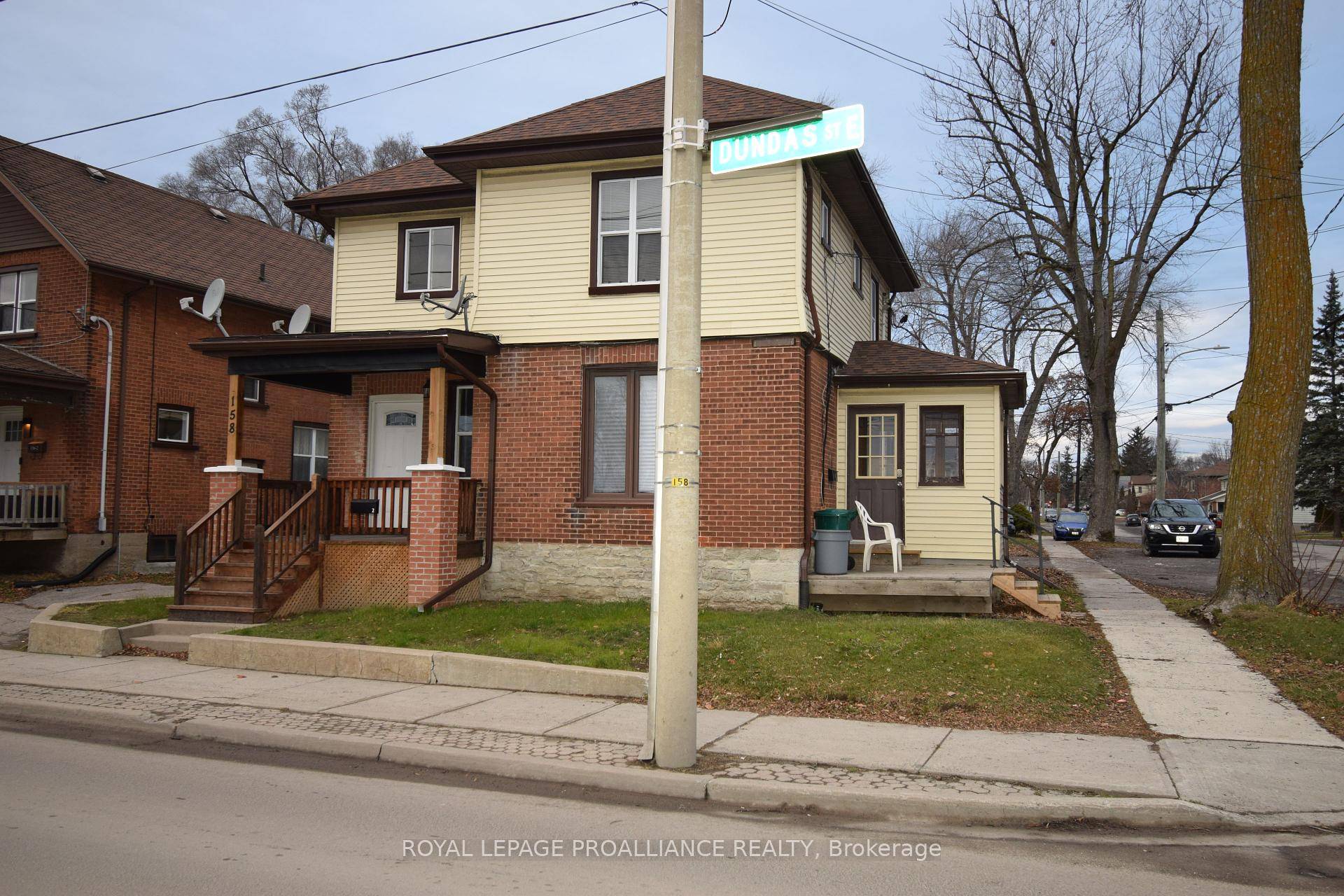 Clean and modern 2 bedroom home with separate entrance, forced air gas heat, central air conditioning, updated kitchen and side porch.