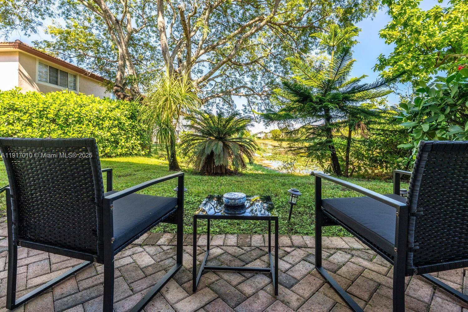 Come home to a peaceful water view that you can enjoy from the inside or outside.