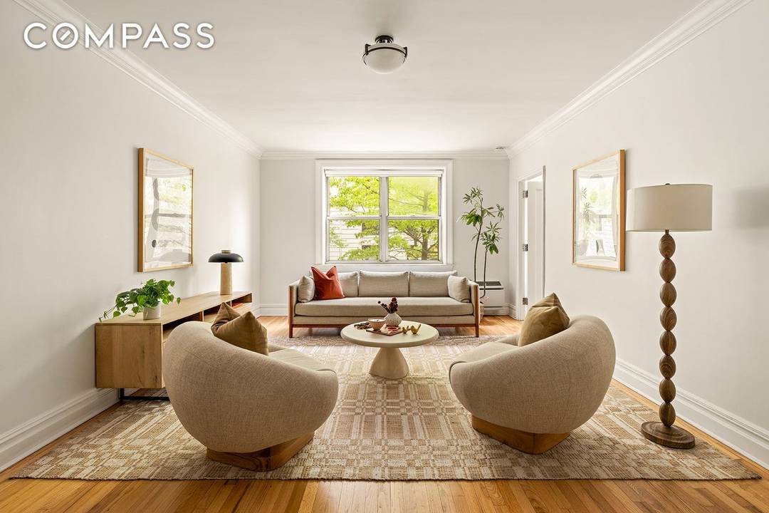 Set along coveted Riverside Drive and directly across from Riverside Park, this expansively proportioned corner two bedroom, two bath home offers exceptional scale, functionality, beautiful light from its dual South ...