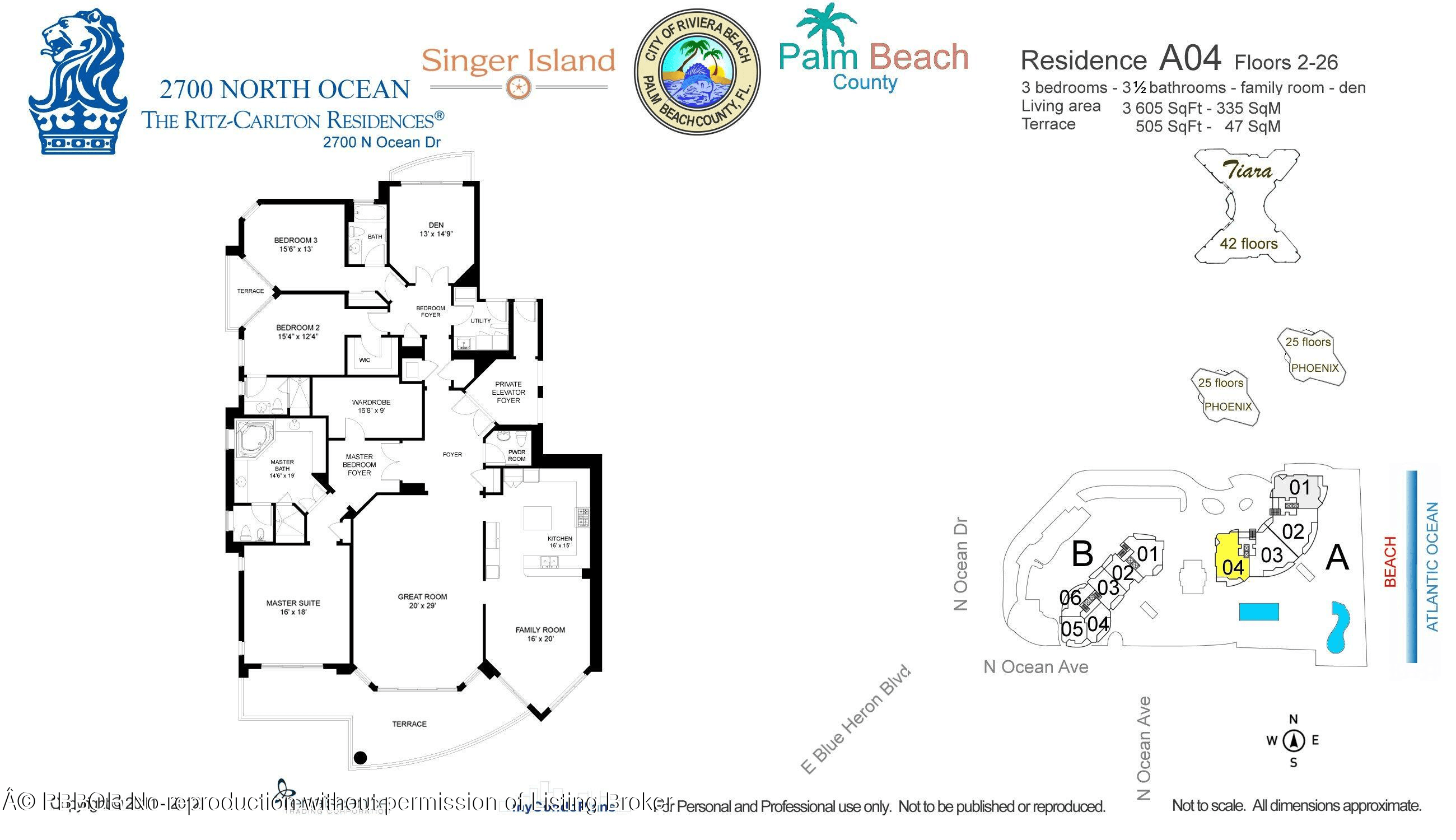 Rarely available, turn key, A Tower residence at The Ritz Carlton Residences, Singer Island the southernmost oceanfront building offering unobstructed panoramic views from the Atlantic Ocean to the Intracoastal Waterway.