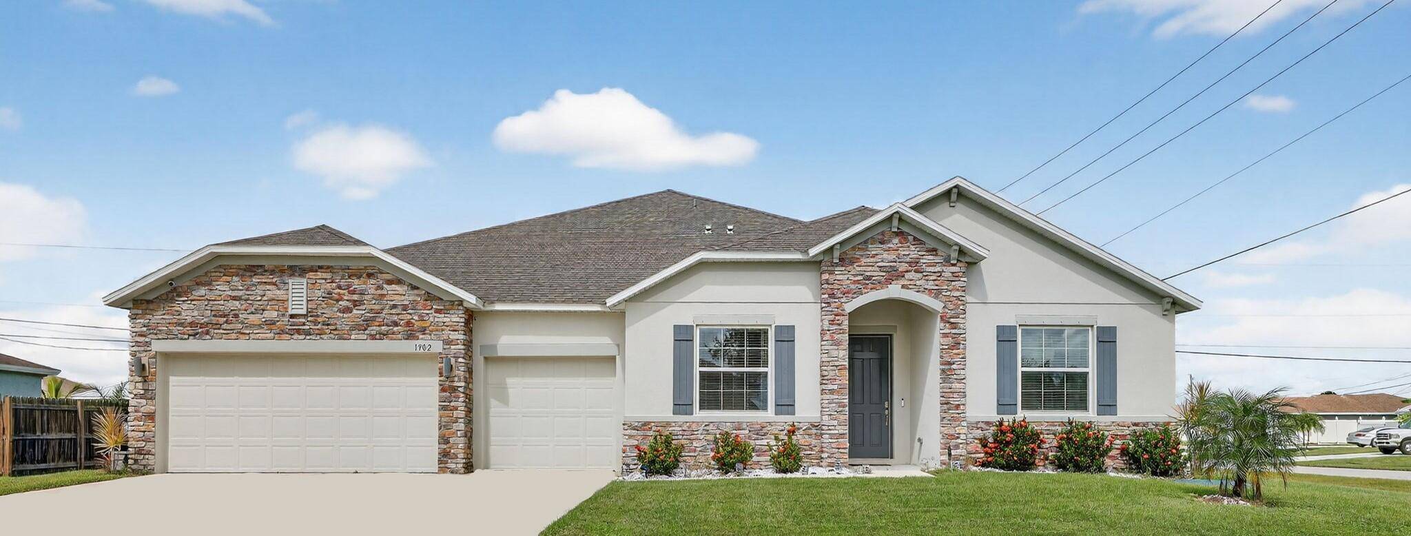 Stunning Port St. Lucie Single Family Home, No Association, this Energy Efficient BEE Smart Home features 4 bedrooms 3 bathrooms 3 car garage with a large Flex Bonus room, large ...