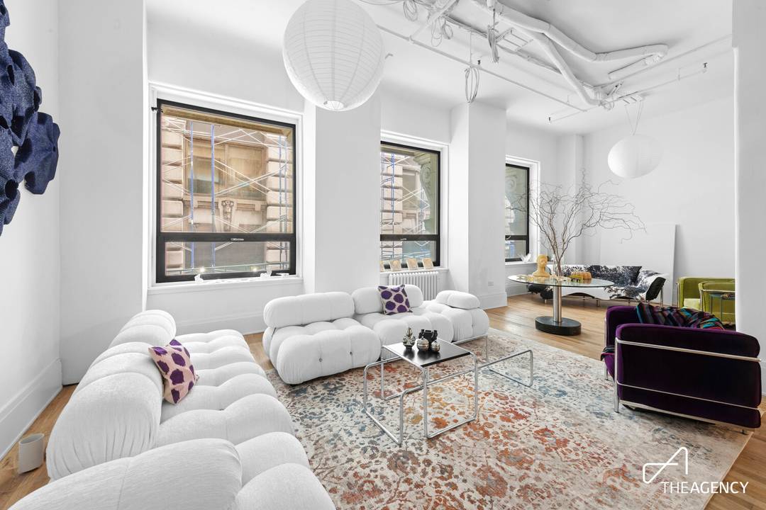 Iconic Full Floor Loft with Prewar Character and Endless Possibilities This expansive three bedroom, three bathroom loft spans an entire floor and boasts soaring 12' ceilings, classic prewar details, and ...