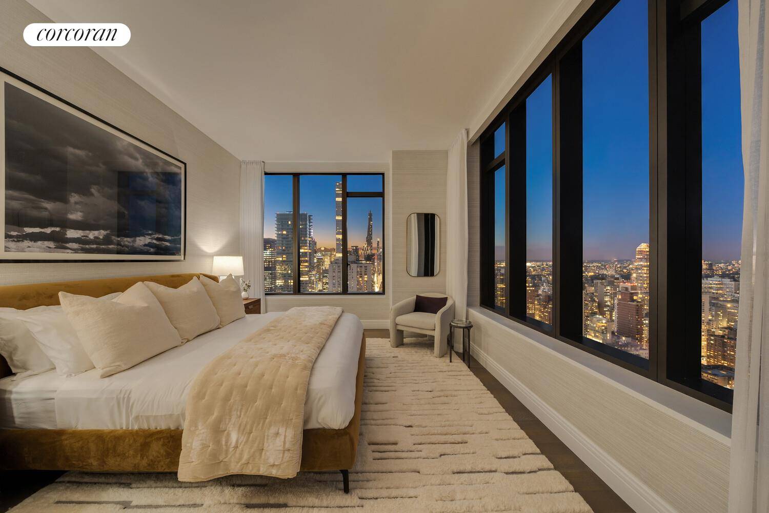 Available for immediate occupancy, Residence 60B at Sutton Tower is a stunning residence that offers expansive living and views of the east river and Manhattan's most iconic landmarks.