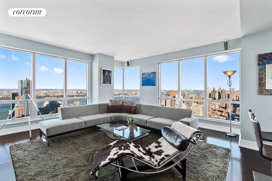 New to Market ! ! This corner two bedroom two bathroom with northwestern exposure on the 52nd floor has breathtaking views of Central Park, the Hudson River and the George ...