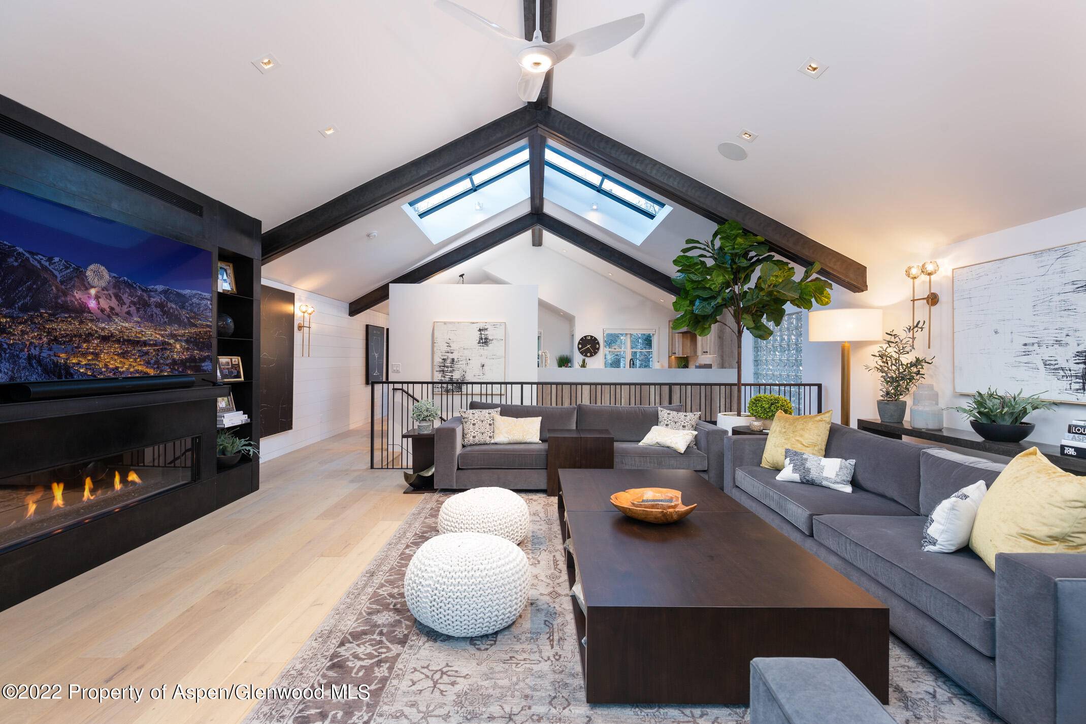 Incredible light and views from this stunning contemporary to the studs Aspen Core remodel.