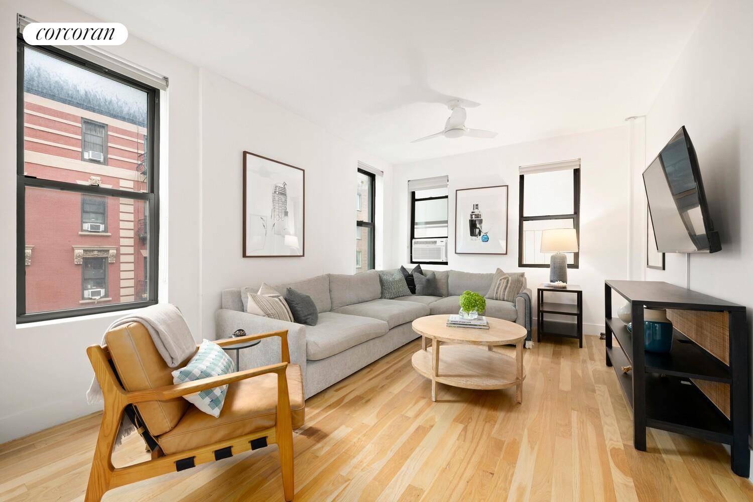 214 Mulberry Street, Nolita Sun Filled Pre War Two Bedroom Co op with 13 Windows and Exposed Brick Welcome home to 214 Mulberry Street, Apartment 4DE, an extraordinary two bedroom, ...
