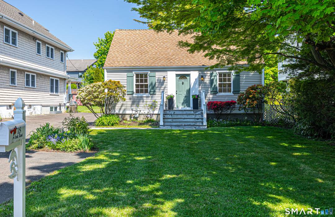 Charming beach area Cape home just over the Old Greenwich line in the Private Davenport Point Waterfront Assoc.