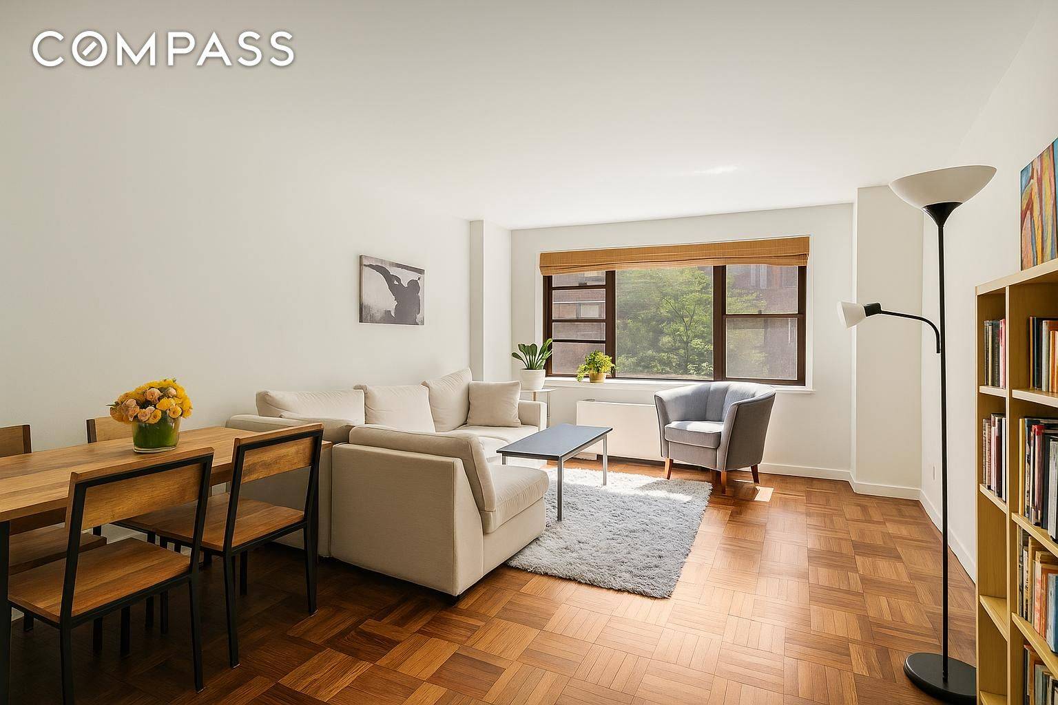 Bright amp ; Comfortable 1 Bedroom with Doorman and Roof Deck This inviting 1 bedroom, 1 bath home is set in a well maintained postwar building and features a smart ...