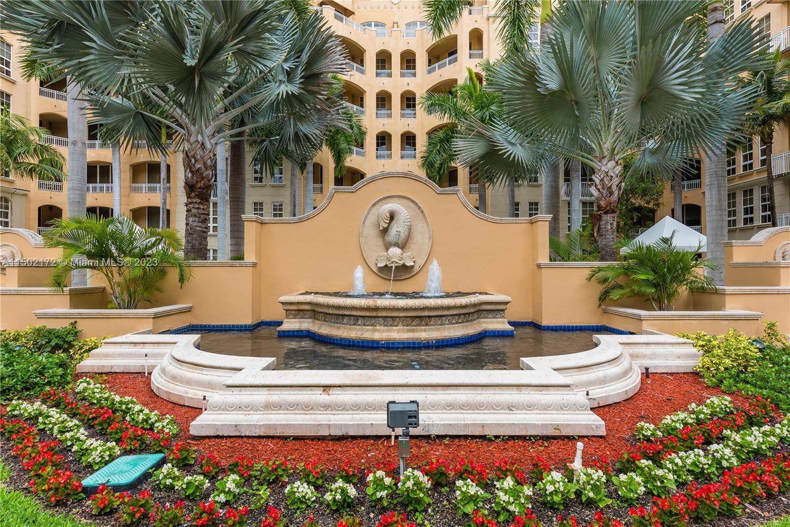Beautiful two bedroom, two bathroom FURNISHED, 1st FLOOR apartment located in the prestigious ALAQUA Condominuim in the heart of AVENTURA.