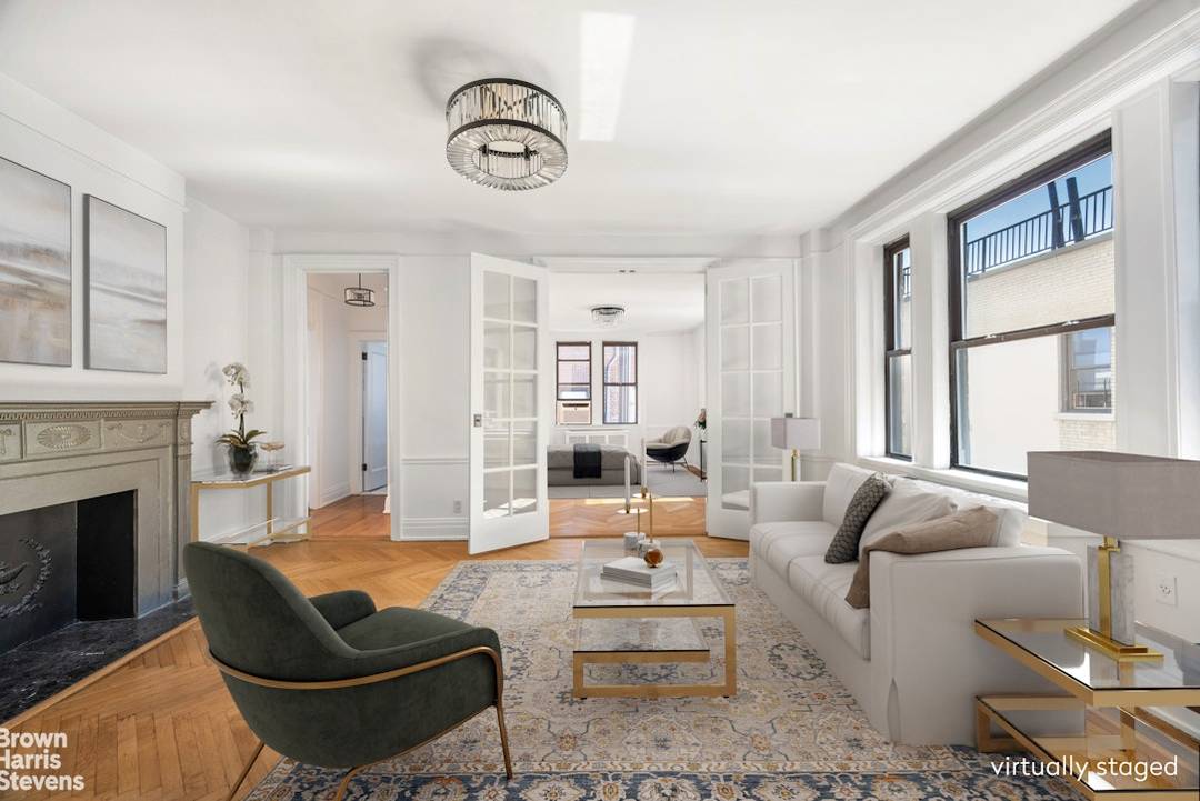 LIGHT FILLED 2 BEDROOM OFFICE One of the top area buildings houses this 2 bedrom, 2 bath, plus office TV room sun filled apartment.