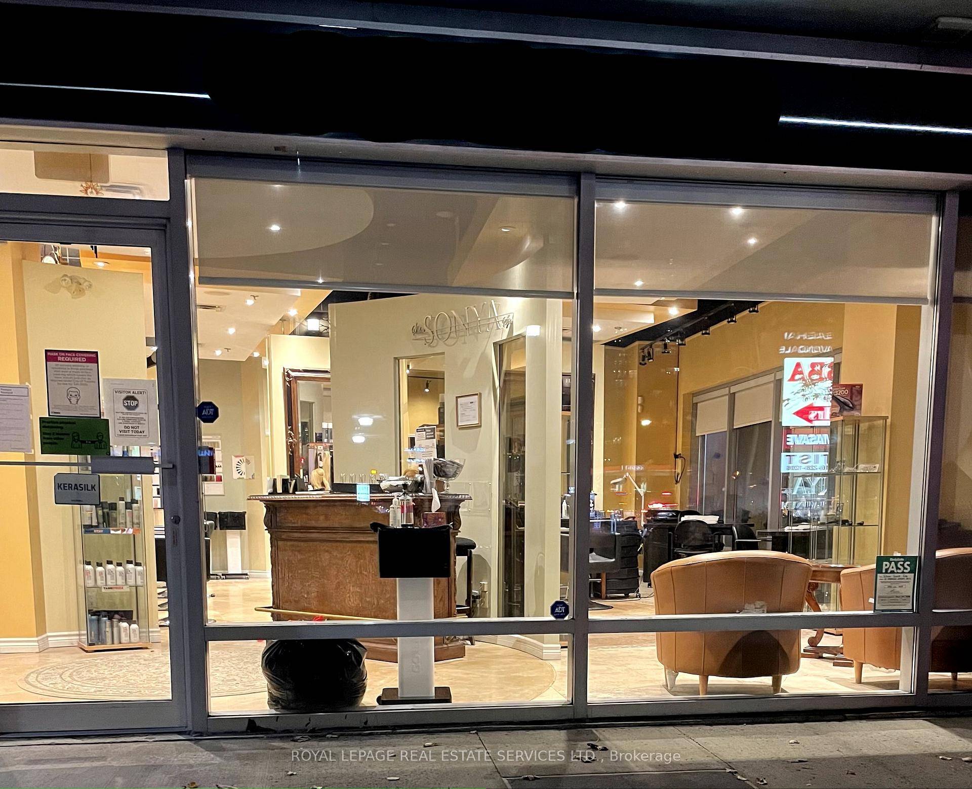 Corner unit facing Yonge Street with lots of windows and visibility, Thriving salon business for over 20 years, owners would like to retire.