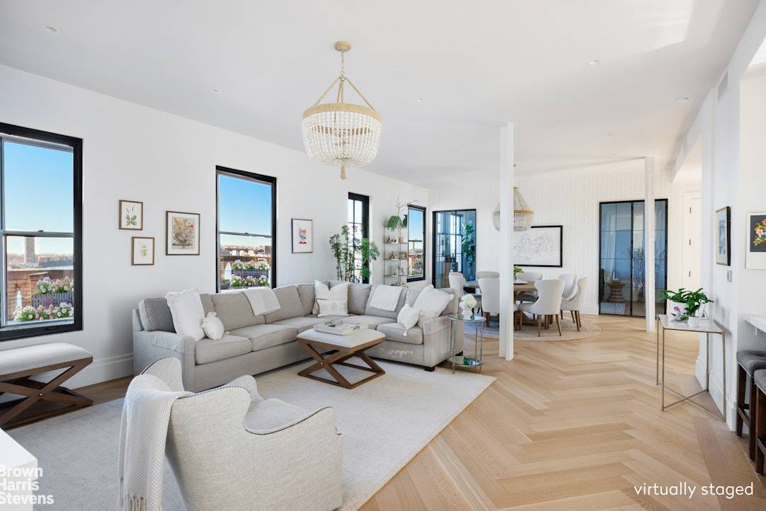 Having just undergone a complete renovation down to the studs, this sunbathed penthouse with breathtaking views and over 700 sqft of private outdoor space is ready for you !