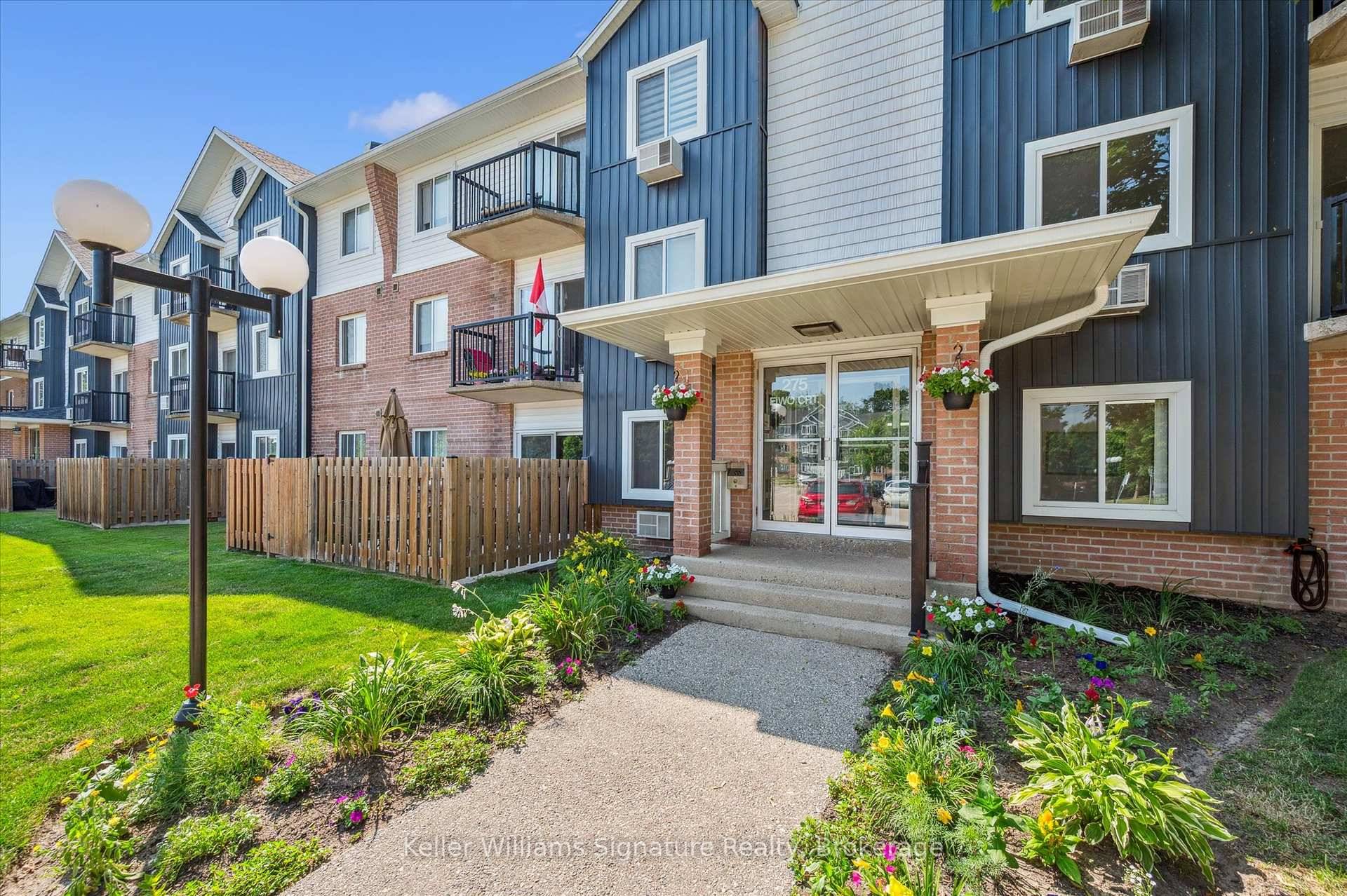 Bright and spacious 2 bedroom corner unit with south facing balcony views of Dunvegan Park and a fully furnished interior in Waterloos desirable Lexington neighbourhood.