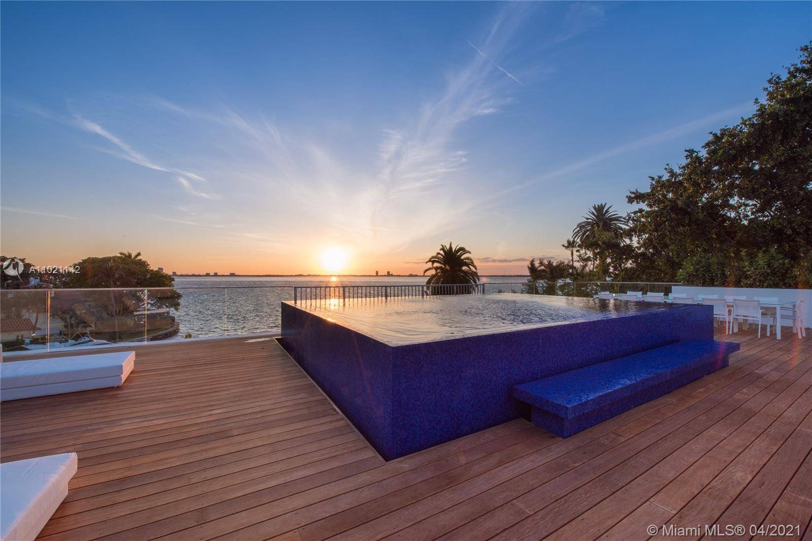 BAKARA SESTO SENSO ULTRA MODERN BAYFRONT RESORT STYLE AWARD WINNING MASTERPIECE WITH SUNSETS OVER THE MIAMI SKYLINE ON PRESTIGIOUS NORTH BAY ROAD IN MIAMI BEACH !