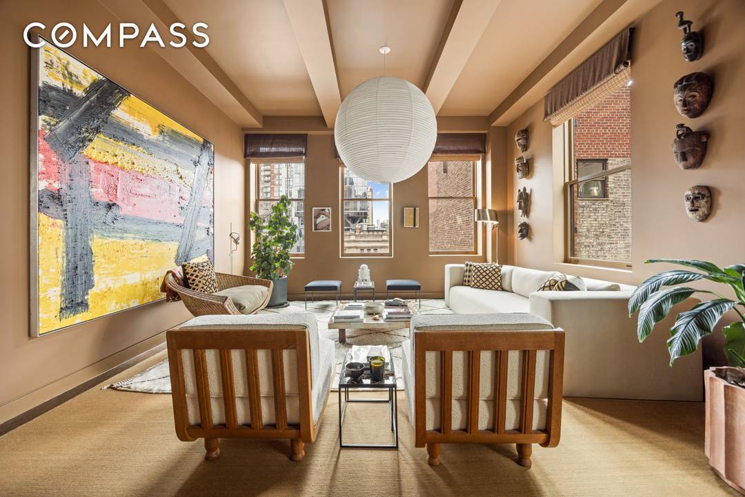 Full floor residence with keyed elevator access in The Paperbox Building.