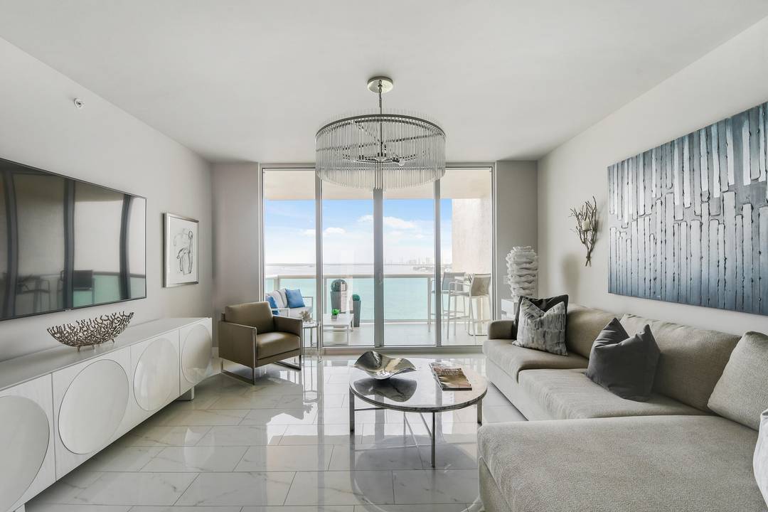 This palatial, intracoastal front condominium is newly renovated and elegantly furnished by the renowned Design Guild Interiors.