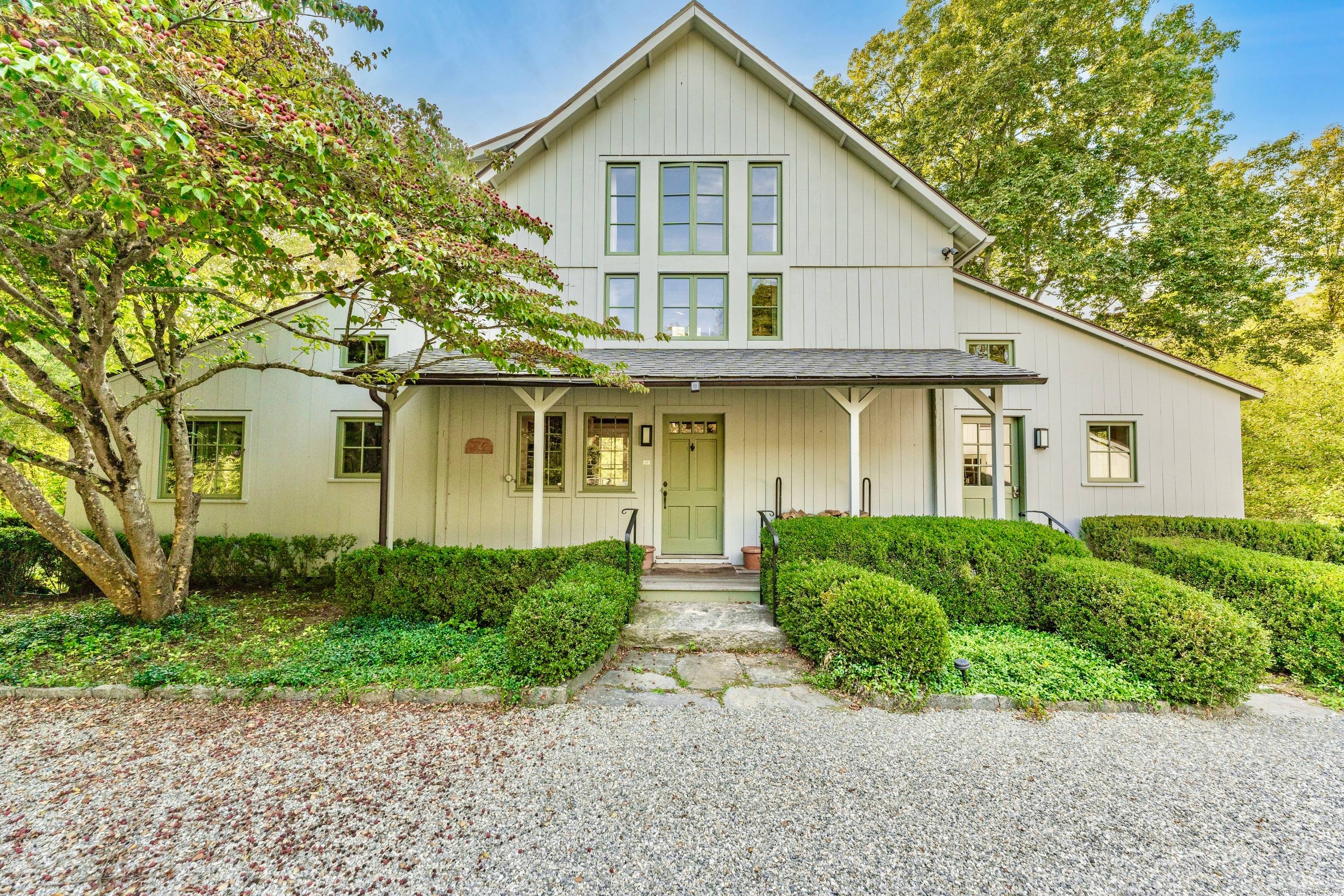 Situated on 5. 36 quiet, country acres, this one of a kind converted barn makes a wonderful year round home or weekend getaway !