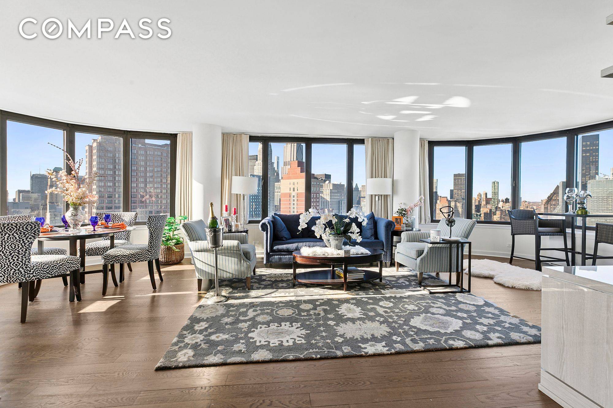 Experience luxury living in this elegantly renovated 2 bedroom, 2 bathroom residence on the 50th floor of The Corinthian, a full service, white glove condominium.