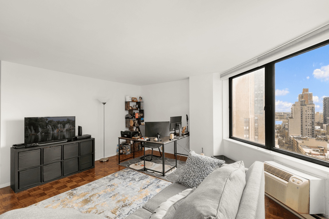 Renovated 1 bed 1 bath 800 sq ft condo with East River views.