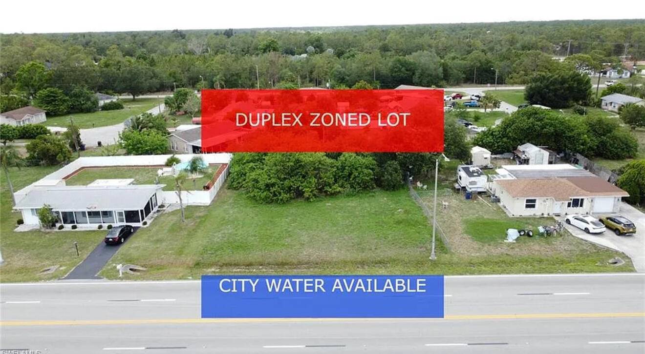 DUPLEX ZONED LOT WITH CITY WATER !