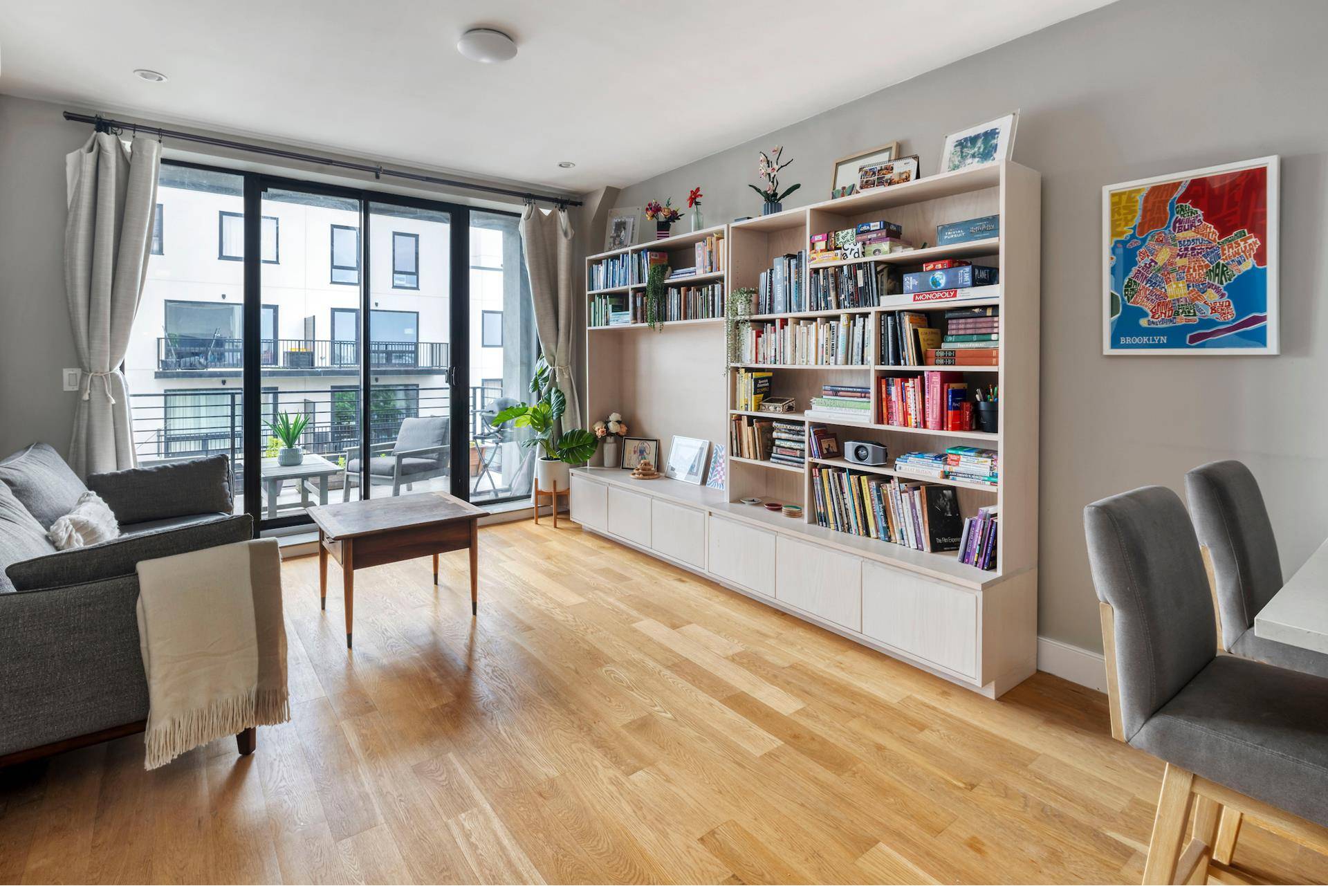 Bright and welcoming, this sun drenched Clinton Hill 2 bedroom condo seamlessly blends indoor comfort with the pleasures of outdoor living.