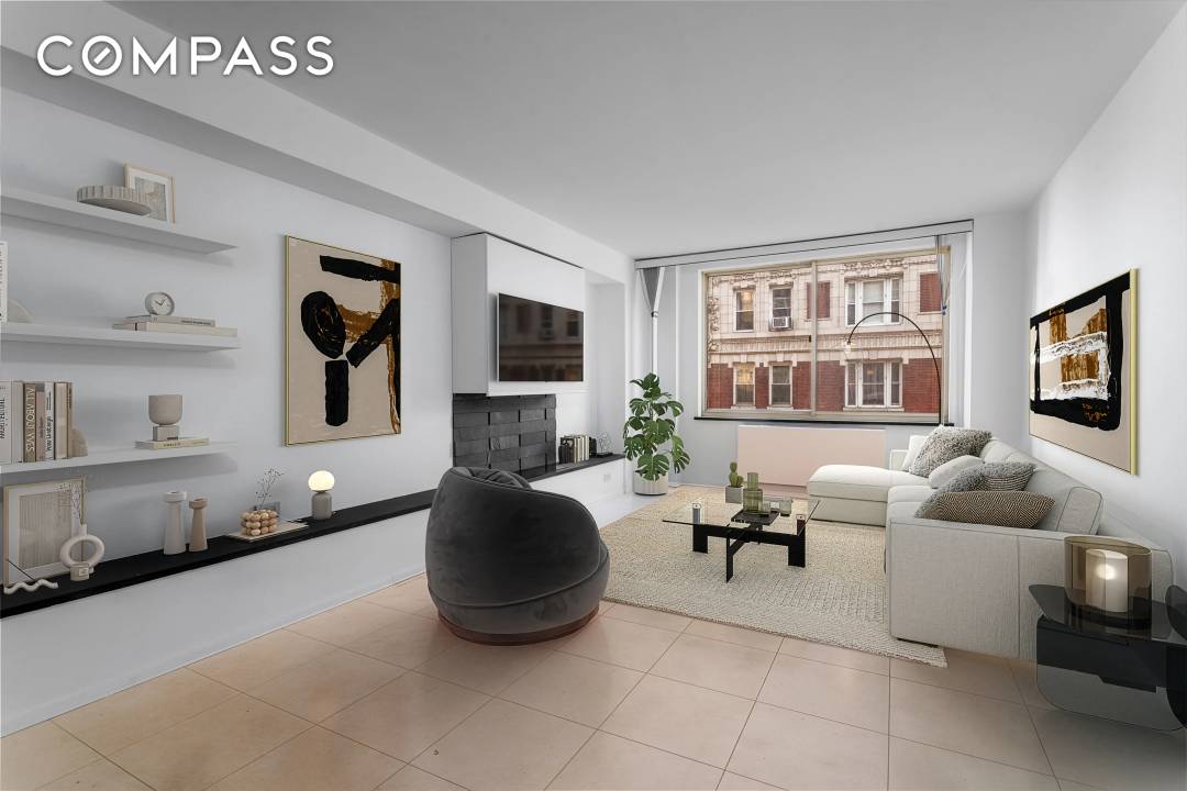 JUST LISTED IDEAL HOME INVESTMENT Large and bright one bedroom with generous closets, open updated kitchen, newly renovated bathroom and over sized windows.