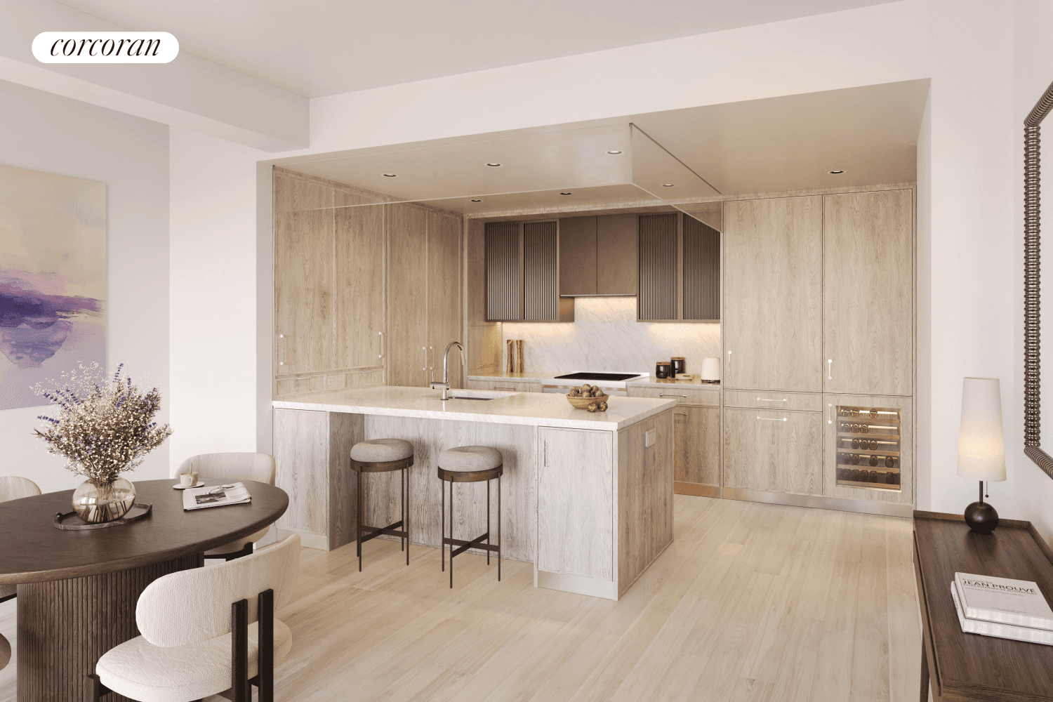 Designed by renowned architect and designer Thomas Juul Hansen, Residence 10E is a one bedroom, one bathroom with double exposures facing north and east over the tranquil landscaped terrace.
