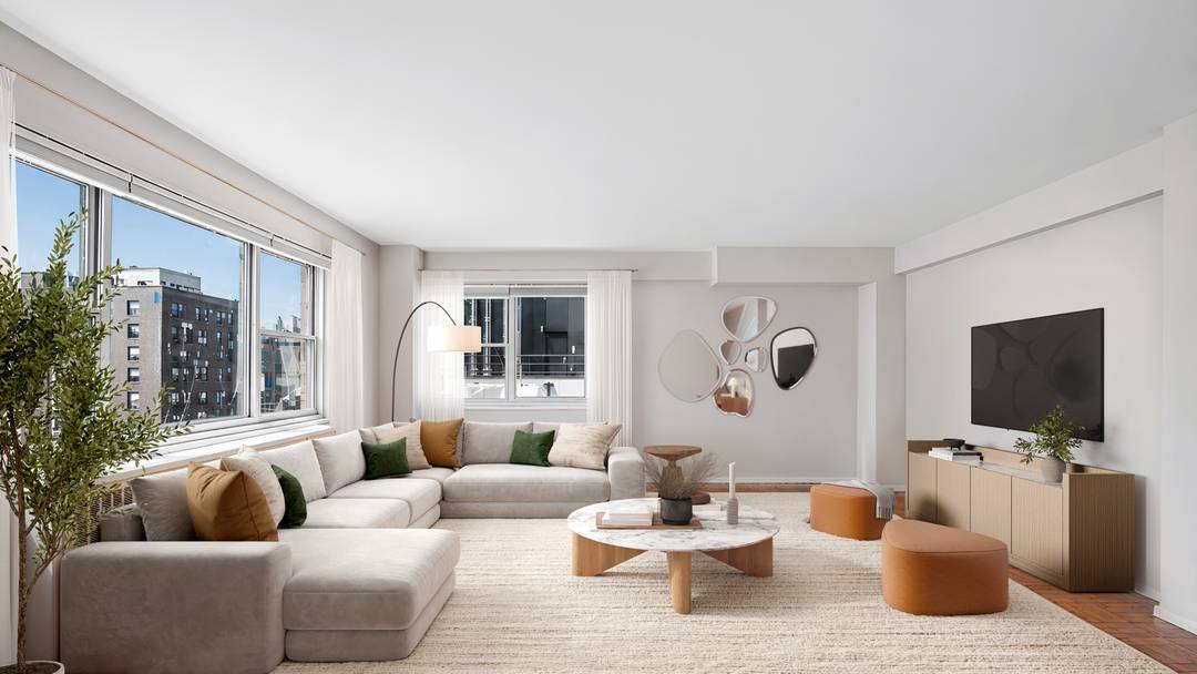 Apartment 20B at 333 East 46th Street is a high floor home with sweeping views of the East River, Chrysler Building, and city skyline.