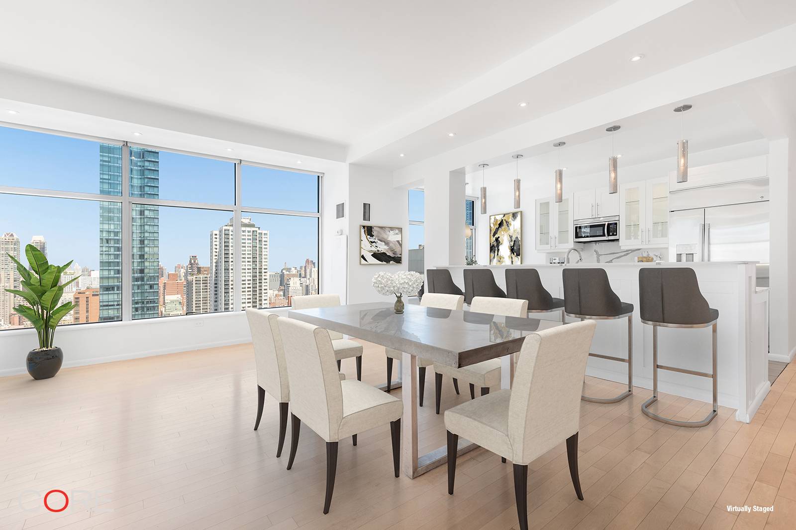 A full floor penthouse with over 3, 000 square feet of private outdoor space and breathtaking views of the city.
