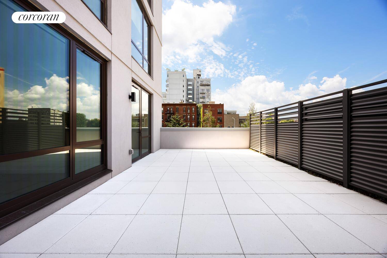 Western Facing Designer one bedroom with Lower Manhattan, Downtown Brooklyn and NY Harbor Views and an exclusive rooftop patio.
