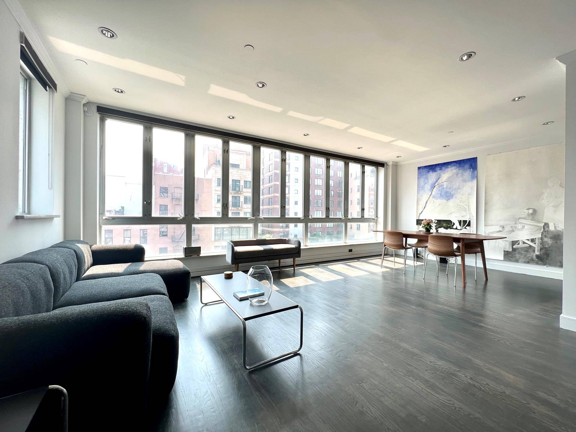 This is a Fully FURNISHED only, High end, 2 bedrooms 2 bathrooms loft apartment 5 month terms minimum Elevator opens in this full floor loft, extremely well furnished with custom ...