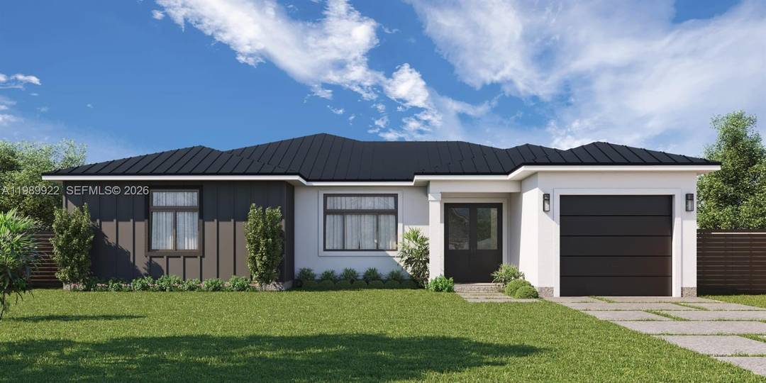 Stunning Modern Transitional new construction single story home in the heart of South Miami.