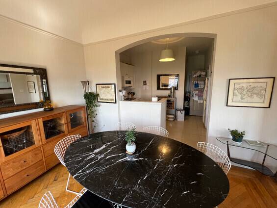 RARELY AVAILABLE 1400sf Furnished true 2 Bedroom with Hudson River Views W D Large primary suite with spacious home office guest room and tons of closet space.