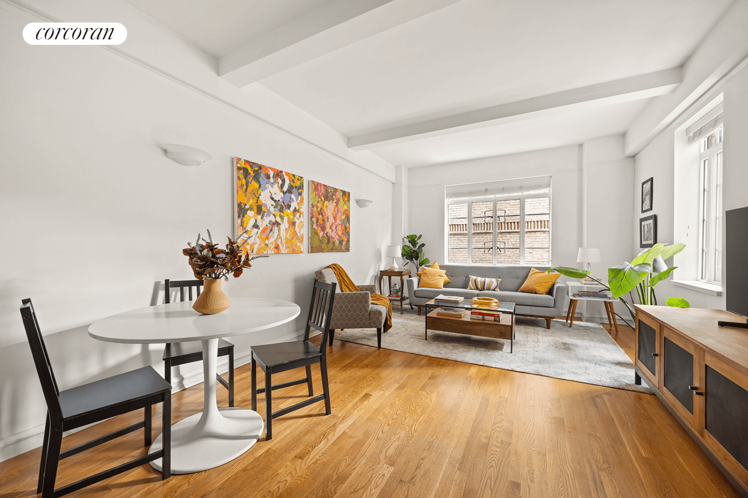 Elegant corner one bedroom with generous prewar proportions and all the appeal you would expect from one of North Park Slope's premier buildings.